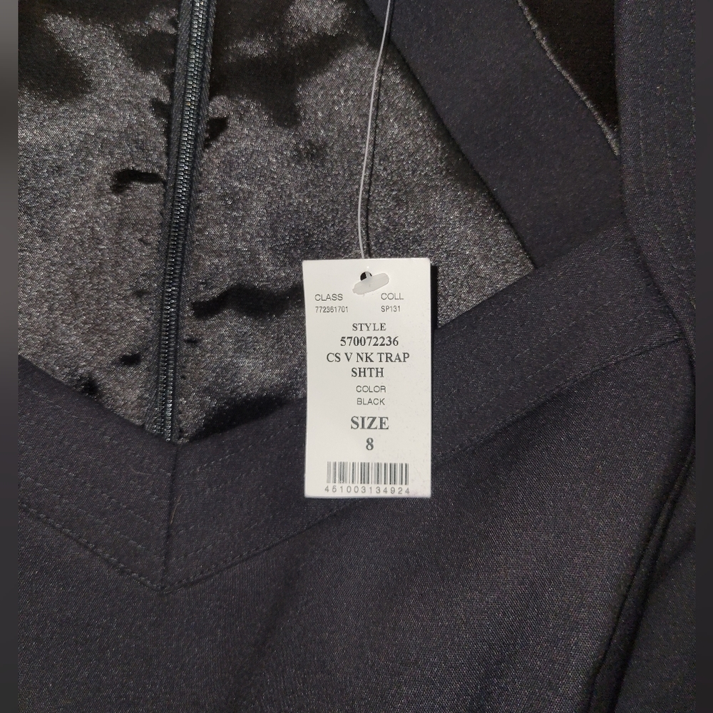 New WHBM Black Sheath Dress  SZ 8 - Picture 9 of 10